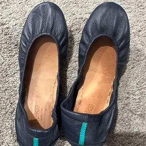 Tieks Navy Blue Leather Flats